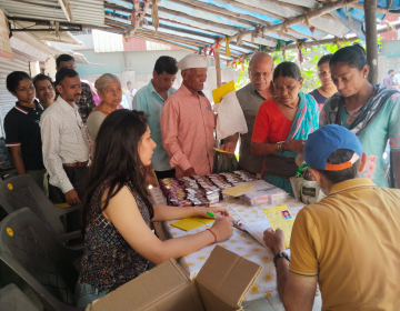 Monthly Ration distributed for needy and specially-abled families